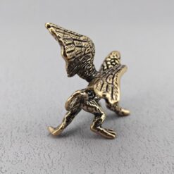 Brass Griffin Figurine – Mythical Dragon Desk Decor, Gamer Gift - Image 3