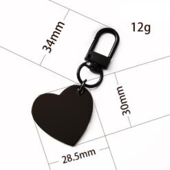 30mm Heart Tag with 34mm Stainless Clasp, Matte Gold Finish for DIY Craft Projects - Image 6