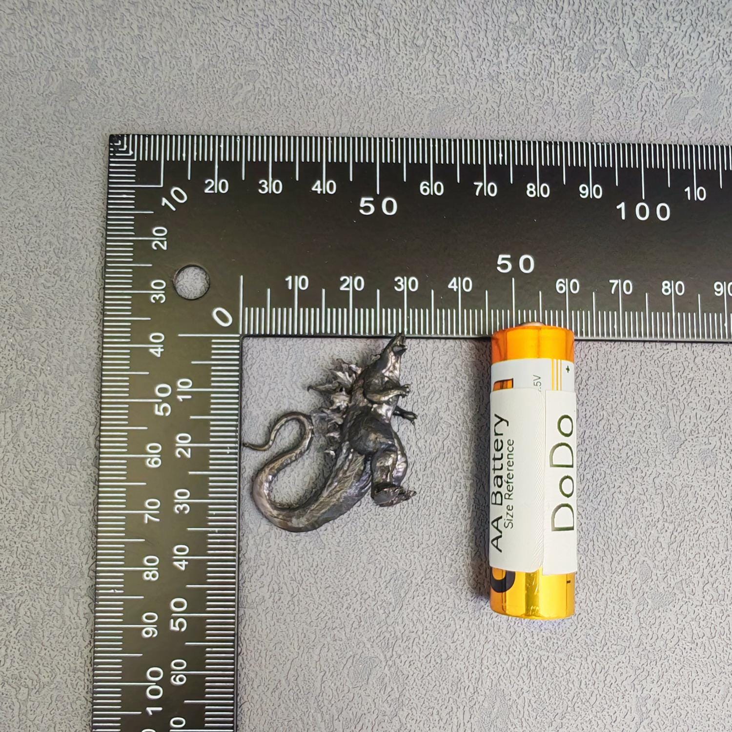 Brass Kaiju Monster Figurine — Spiked Giant Creature Desk Sculpture - Image 5