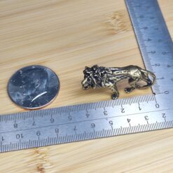 Alternative view of Handcrafted Brass Lion Figurine – Miniature King of Beasts Sculpture for Desk, Shelf, Safari Decor or Collector Gift