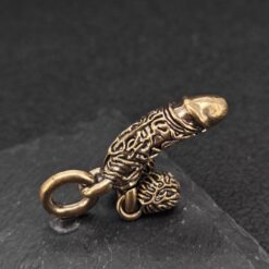 Brass Phallus Pocket Charm | Solid Brass Novelty Keychain | Adult Gag Gift - Image 5