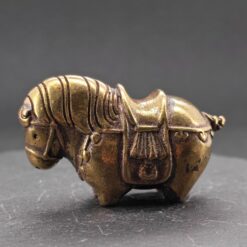 Miniature Brass Fat Horse Figurine — Handcrafted Collectible Statue - Image 5