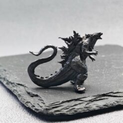 Brass Kaiju Monster Figurine — Spiked Giant Creature Desk Sculpture - Image 3