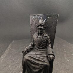 Brass Throne Figurine – Crowned Ruler, Handcrafted Dark Fantasy Collectible - Image 6