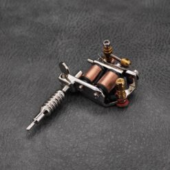 3D Metal Tattoo Machine Pendant Necklace: Antique Silver Finish, Stainless Steel Chain