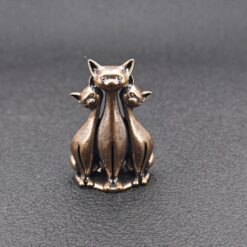 Brass Cat Figurine | Handmade Minimalist Sculpture | Collectible Gift - Image 6