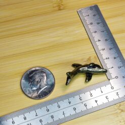 Brass Dolphin Figurine – Miniature Ocean Animal Sculpture for Aquarium, Shelf, Nautical Decor or Gift - Image 2