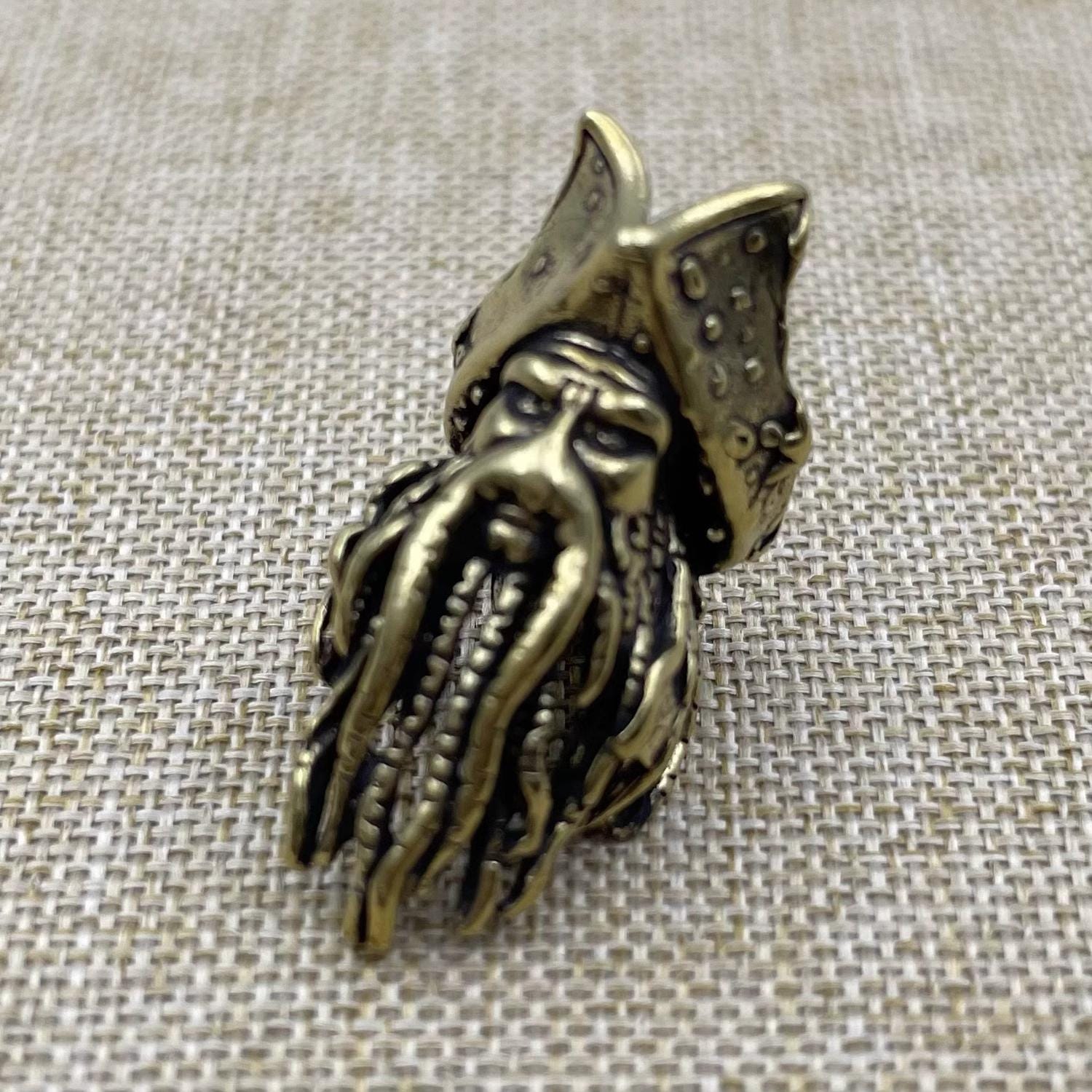 Handcrafted Deep Sea King Pirate Pendant - Unique Brass Accessory for DIY Projects - Image 3