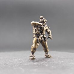 Brass Combat Fighter Miniature — Martial Arts Desk Sculpture & Fantasy Collector Piece - Image 5