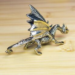 Brass Fire Dragon Figurine – Warcraft-Inspired Mythical Sculpture for Desk, Shelf, Fantasy Decor or Collector Gift - Image 6