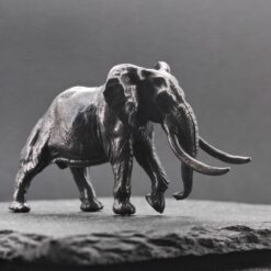 Solid Brass Mammoth Figurine – Antique Prehistoric Sculpture for Desk, Shelf & Collector Display - Image 8