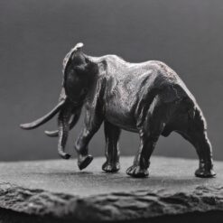 Solid Brass Mammoth Figurine – Antique Prehistoric Sculpture for Desk, Shelf & Collector Display - Image 4