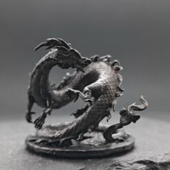 Brass Chinese Dragon Figurine – Feng Shui Wealth Charm and Antique Brass Decor