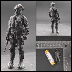 Brass Military Miniature — Oxidised Black Soldier Figurine, 9 Poses for Collectors and Diorama Builders - Image 9