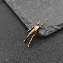 Brass Miniature Rock Climber Figure – Micro World Diorama & Terrarium Accessory - Image 4