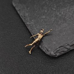 Brass Miniature Rock Climber Figure – Micro World Diorama & Terrarium Accessory - Image 5