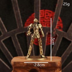 Brass Zodiac Warrior Figurine — Constellation Armoured Hero Desk Sculpture & Astrology Gift - Image 6