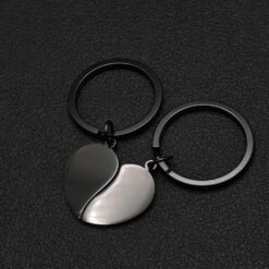 Couple Heart Stainless Steel Blanks for DIY Keychain Craft Stamping Jewelry Gift Making - Image 4