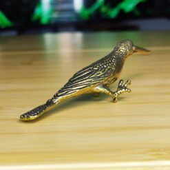 Brass Long-Beaked Bird Figurine – Elegant Decor Piece for Home, Desk, or Collecting - Image 4