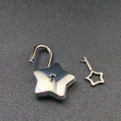 Star-Shaped Lock with Key for Purse, Box, or Craft Hardware, DIY Supply Accessory - Image 3