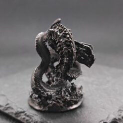 Brass Coiled Dragon Figurine — Oxidised Black Zodiac Sculpture for Desk, Feng Shui, and Collector Display - Image 7