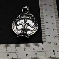Gothic Skull Mirror Pendant Necklace Stainless Steel Serpent Dark Fantasy - Image 4