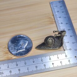 Alternative view of Snail Figure Brass Collectible Hand Curved Miniature Figurine Ornament