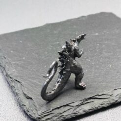 Brass Kaiju Monster Figurine — Spiked Giant Creature Desk Sculpture - Image 4