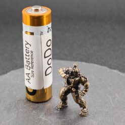 Alternative view of Brass Combat Fighter Miniature — Martial Arts Desk Sculpture & Fantasy Collector Piece
