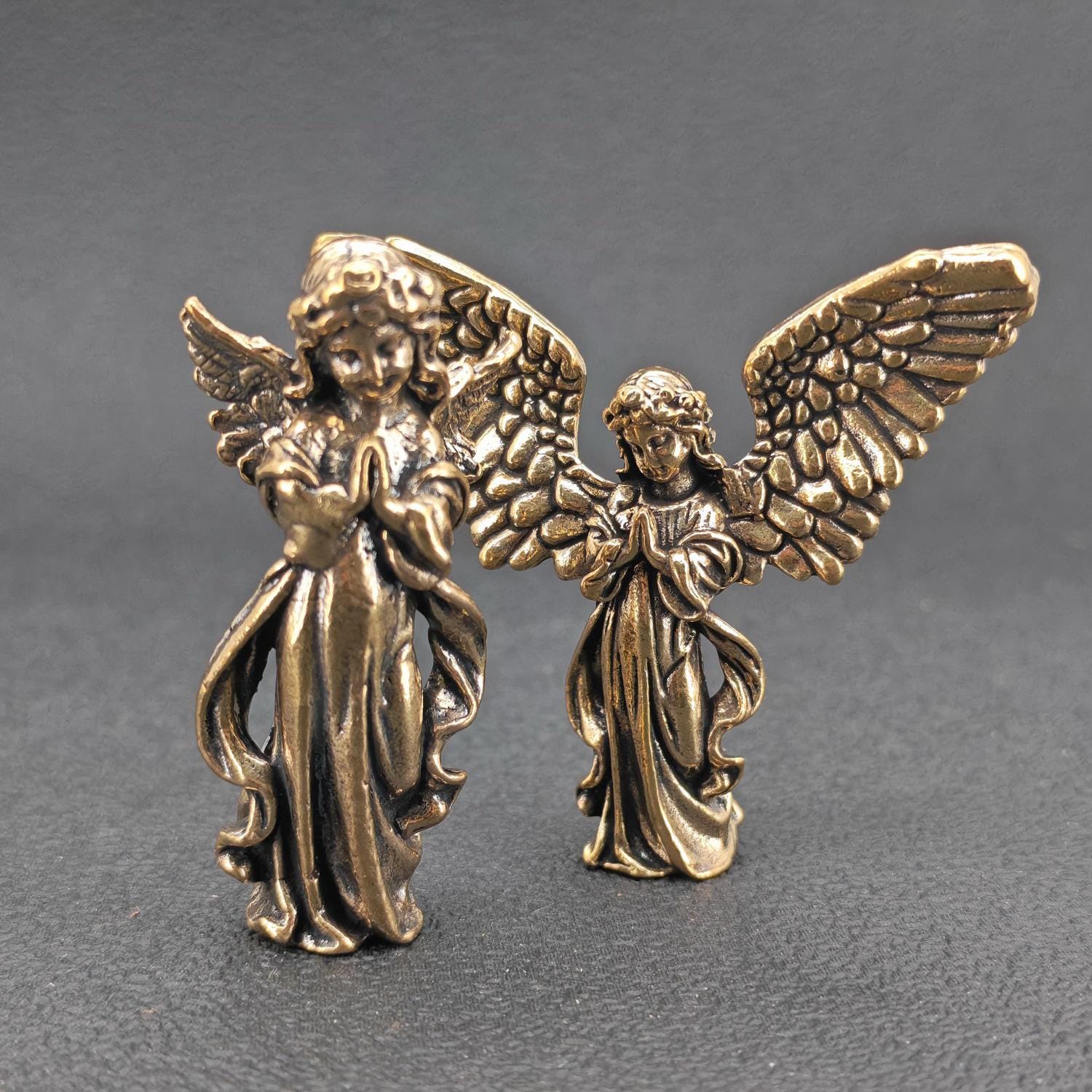 Brass Miniature Angel & Fairy Figurines – Choose Your Style (Six‑Wing, Winged, Little, Flower Fairy) - Image 10