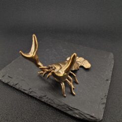 Brass Weightlifting Lobster — Pen Holder and Desk Sculpture with Character - Image 7