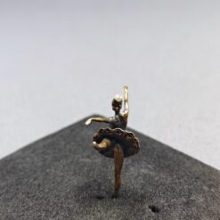 Brass Ballerina Figurine — Miniature Lost-Wax Cast Dance Sculpture for Ballet Lovers and Collectors - Image 5