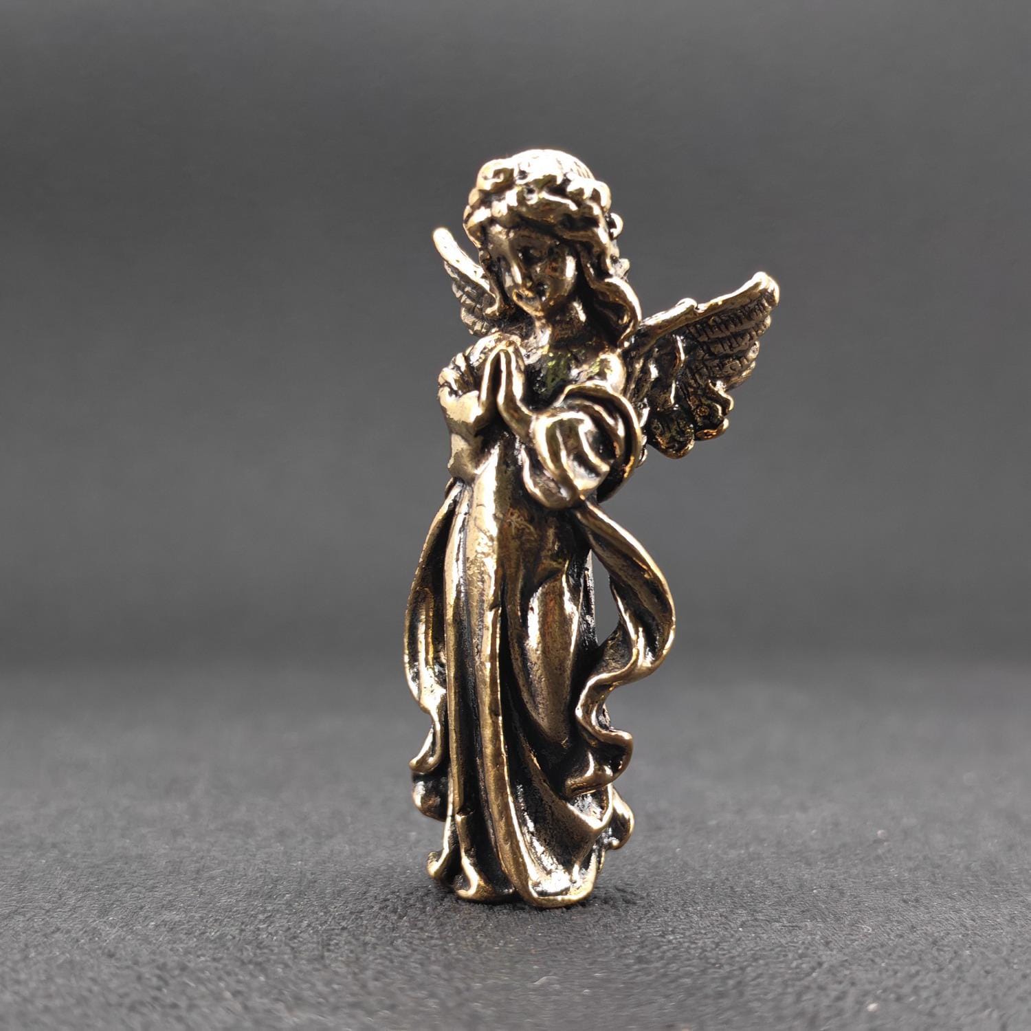 Brass Miniature Angel & Fairy Figurines – Choose Your Style (Six‑Wing, Winged, Little, Flower Fairy) - Image 4