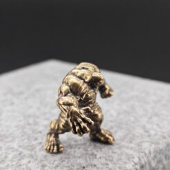 Brass Muscular Giant Figurine — Superhero Desk Sculpture & Collector Miniature - Image 4