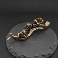 Brass Plum Blossom Pen Holder — Antique Botanical Desk Sculpture and Paperweight - Image 6