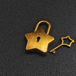 Star-Shaped Lock with Key for Purse, Box, or Craft Hardware, DIY Supply Accessory - Image 6