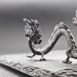 Brass Five Elements Dragon Figurine — Miniature Oxidised Sculpture for Terrarium, Aquascape, and Micro World Display - Image 8