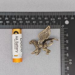 Alternative view of Brass Griffin Figurine – Mythical Dragon Desk Decor, Gamer Gift