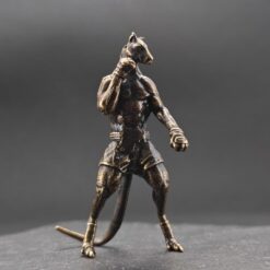 Brass Boxing Kangaroo Figurine — Fighter Stance Desk Sculpture for Combat Fans and Curious Collectors