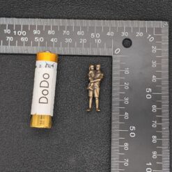 Alternative view of Brass Father & Daughter Figurine – Miniature Family Sculpture Collectible