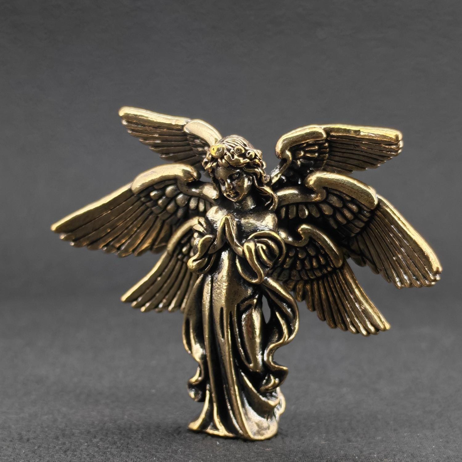Brass Miniature Angel & Fairy Figurines – Choose Your Style (Six‑Wing, Winged, Little, Flower Fairy) - Image 2