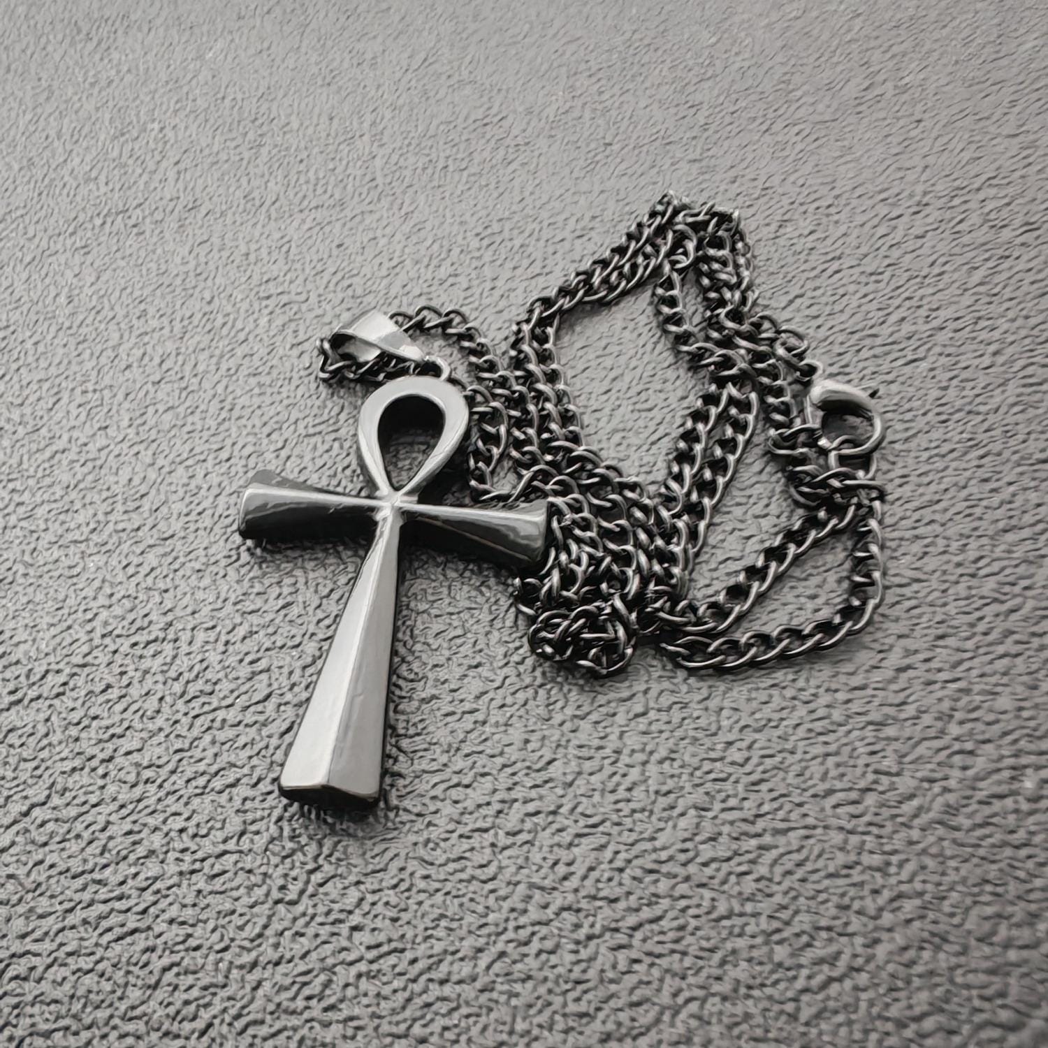 Ankh Cross Pendant Necklace – Ancient Egyptian Symbol | Metal Pendant with Stainless Steel Chain - Image 4