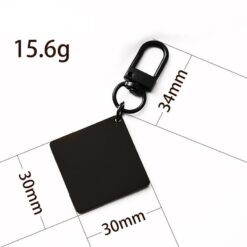 30mm Square Tag with 34mm Clasp, Full Stainless Steel Blank for DIY Projects - Image 5