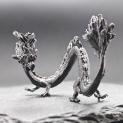 Brass Five Elements Dragon Figurine — Miniature Oxidised Sculpture for Terrarium, Aquascape, and Micro World Display - Image 3