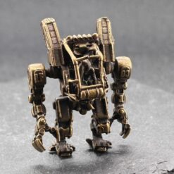 Brass Ground Crew Mech Figurine — Sci-Fi Robot Miniature for Terrarium, Diorama and Desk Display - Image 7