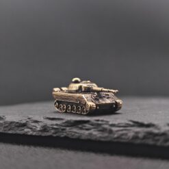 Brass Tank Miniature — Oxidised Military Collectible for Desk and Diorama