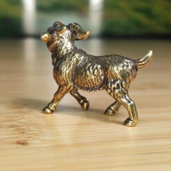 Brass Goat Figurine — Miniature Walking Sculpture for Desk, Shelf, and Zodiac Decor - Image 5
