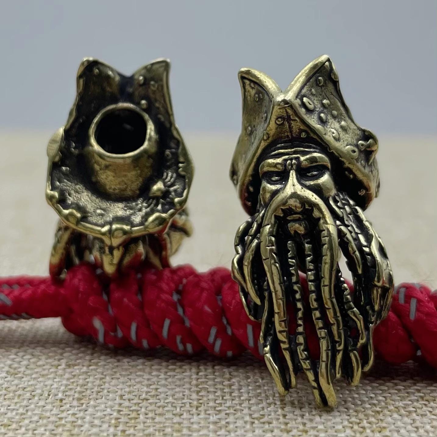 Handcrafted Deep Sea King Pirate Pendant - Unique Brass Accessory for DIY Projects - Image 4