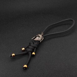 Brass Spartan Helmet Paracord Keychain — EDC Backpack Charm & Car Ornament - Image 9